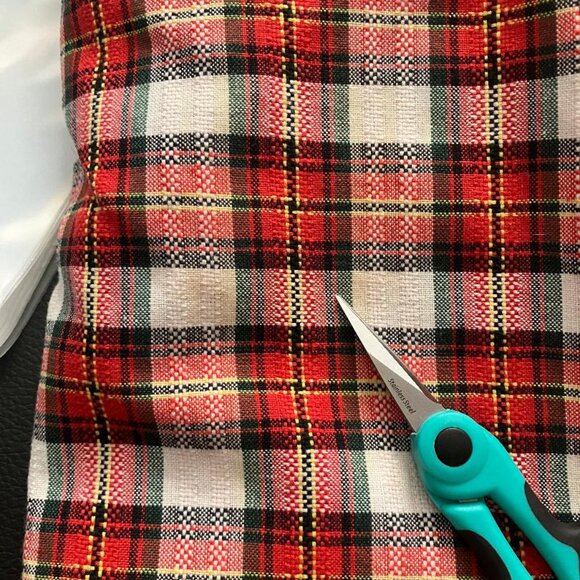 60s Vintage Junior Accent Red White Black Tartan Plaid Mod Jacket Skirt Suit Set - Picture 11 of 15